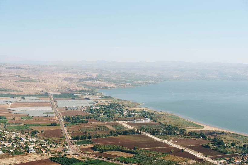 הכנרת והעמקים מהאוויר